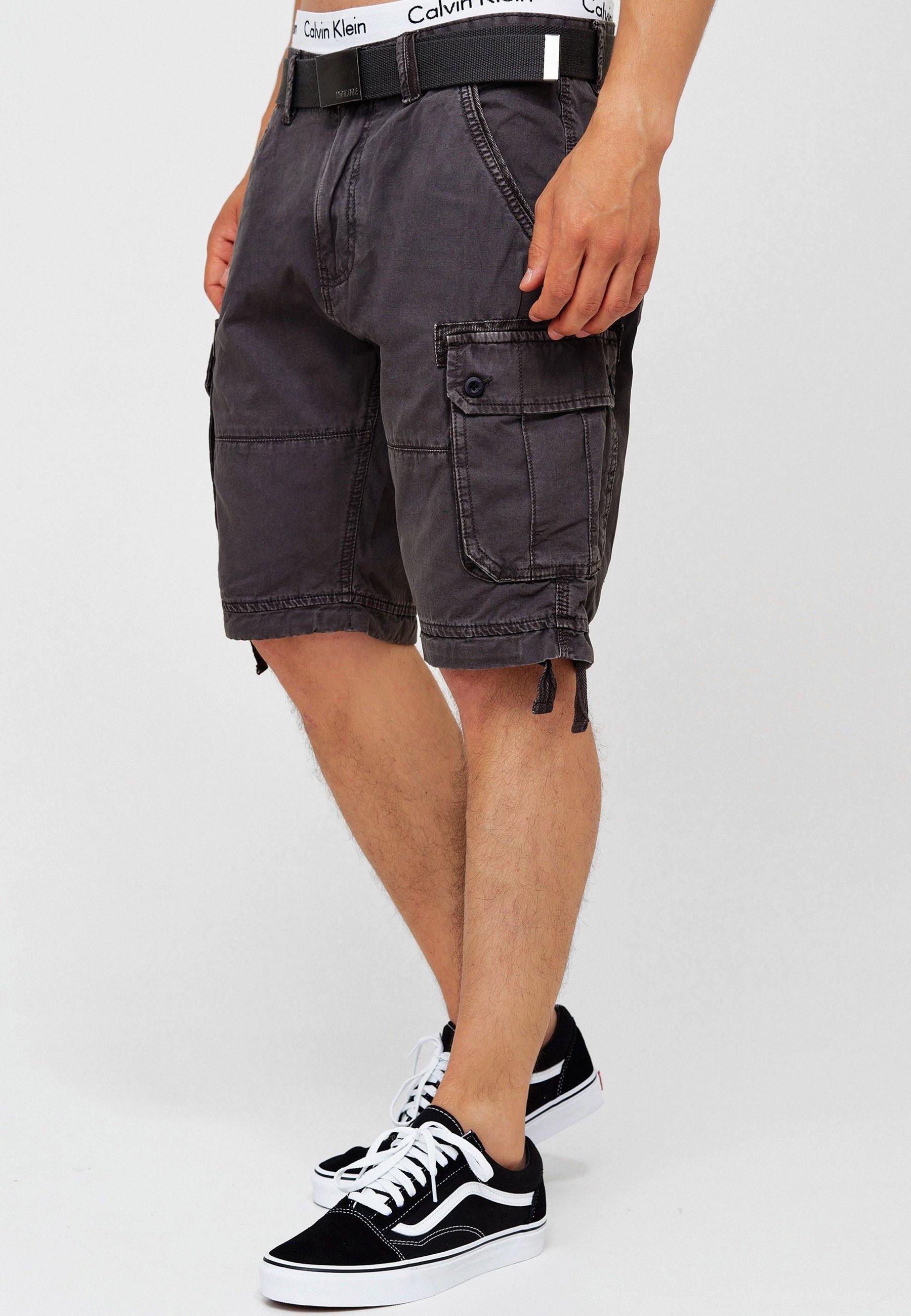Indicode Men's Abner Cargo Shorts with 7 pockets made of 100 Indicode Men's Abner Cargo Shorts with 7 pockets made of 100