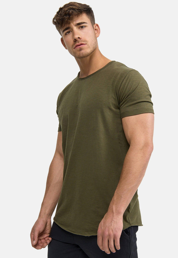 Indicode Men's Willbur Tee Crew Neck T-Shirt Made from 100% Cotton