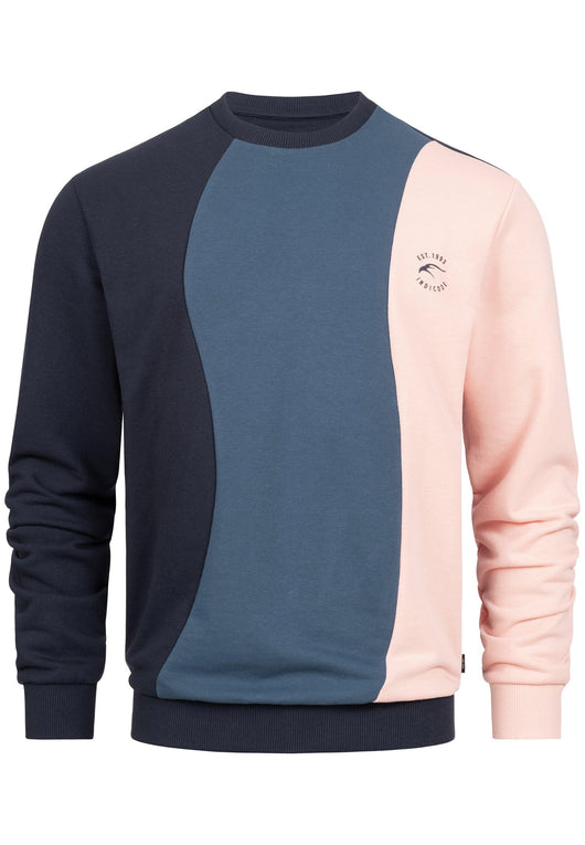 Indicode Herren Willow Sweatshirt 3-farbig mit Rundhalsausschnitt - INDICODE