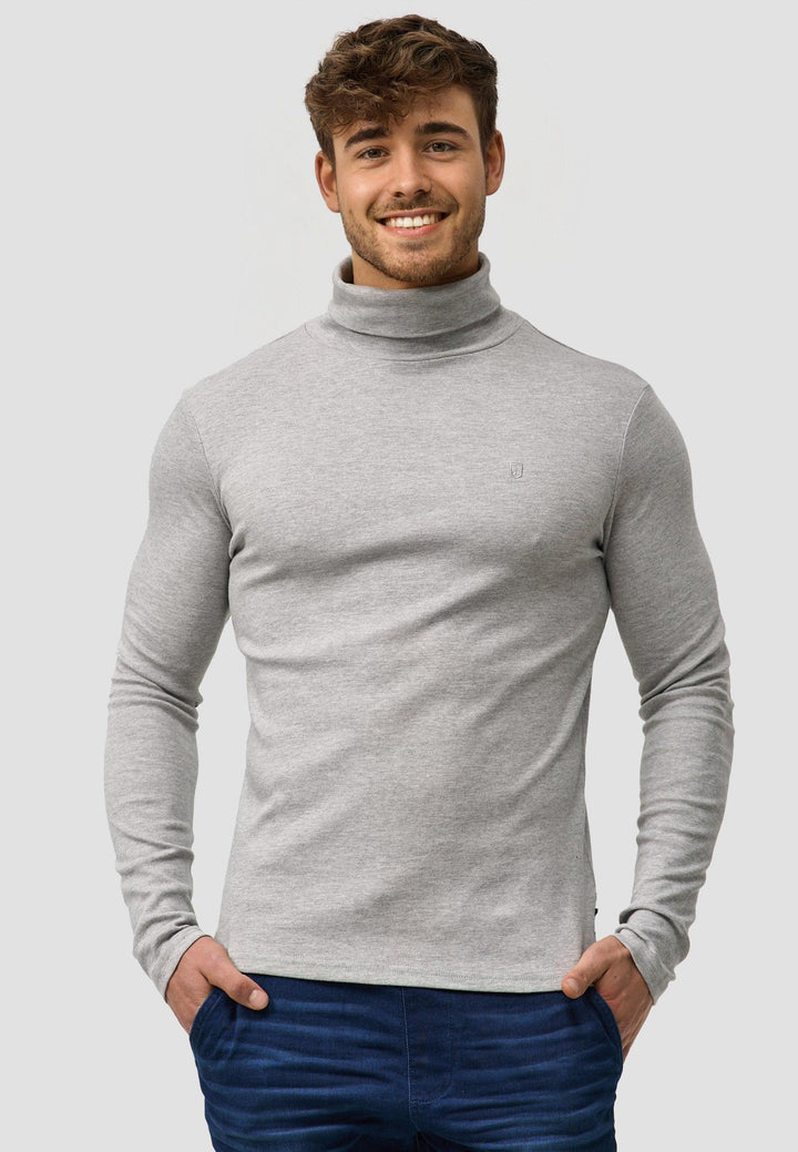 Indicode Herren Eagon Langarmshirt mit Rollkragen aus 100% Baumwolle - INDICODE